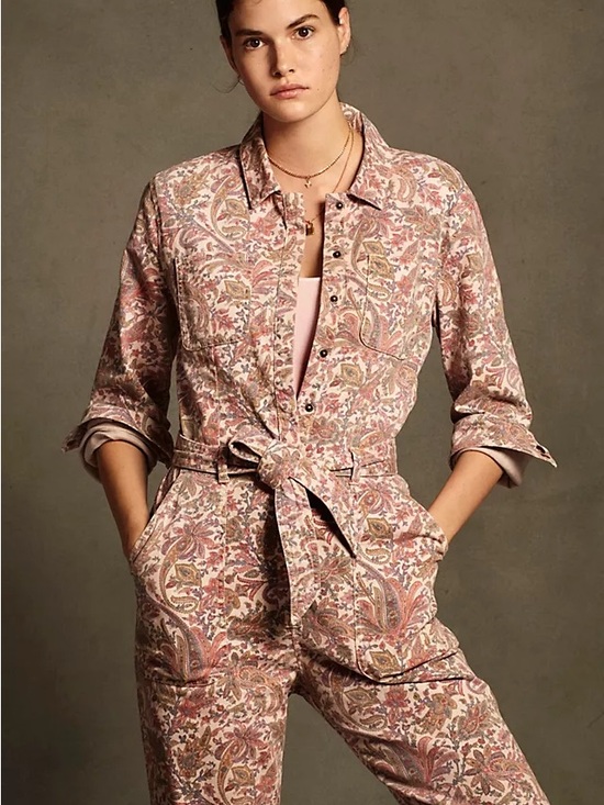Anthropologie Pants - Anthropologie paisley jumpsuit belted, boho, cottage core, western size small